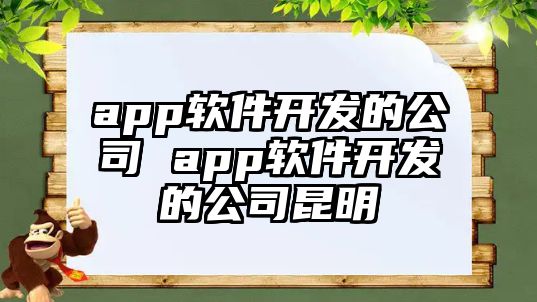 app軟件開發(fā)的公司 app軟件開發(fā)的公司昆明