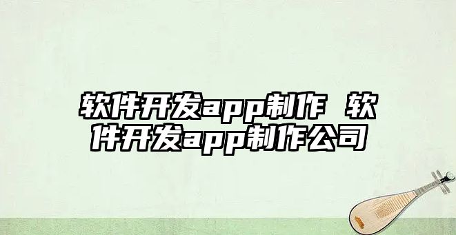 軟件開發(fā)app制作 軟件開發(fā)app制作公司