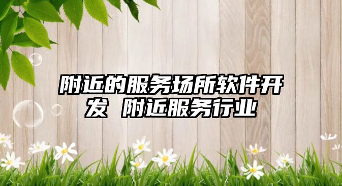 附近的服務(wù)場(chǎng)所軟件開發(fā) 附近服務(wù)行業(yè)